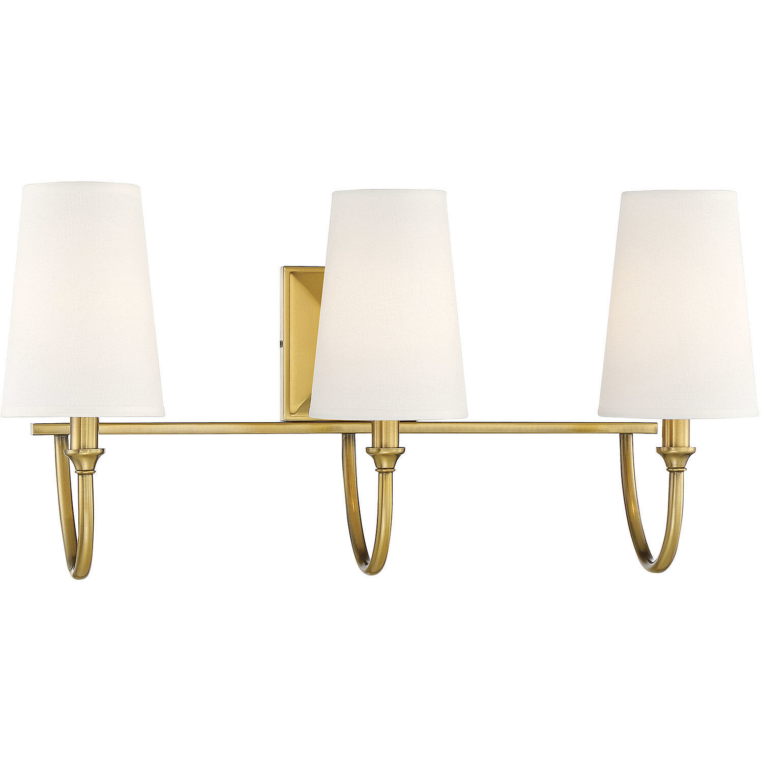 Cameron 3 Light 24 inch Warm Brass Bathroom Vanity Light Wall Light, Essentials