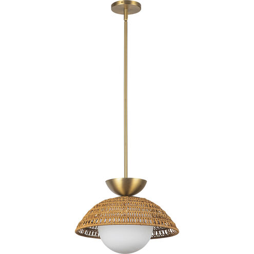 Perth 1 Light 14.75 inch Brushed Gold Pendant Ceiling Light