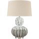 Bartlet Fields 29 inch 150 watt White with Brushed Steel Table Lamp Portable Light