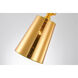 Canada 1 Light 5 inch Polished Gold Pendant Ceiling Light