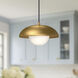 Alora Mood Rubio 1 Light 10.88 inch Aged Gold/Opal Matte Glass Pendant Ceiling Light