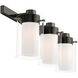 Manhattan 3 Light 22.5 inch Polished Black Chrome Vanity Sconce Wall Light