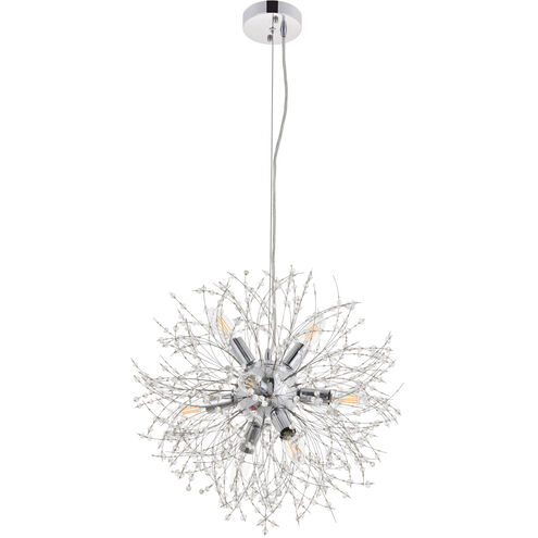 Flores 8 Light 20 inch Chrome Pendant Ceiling Light
