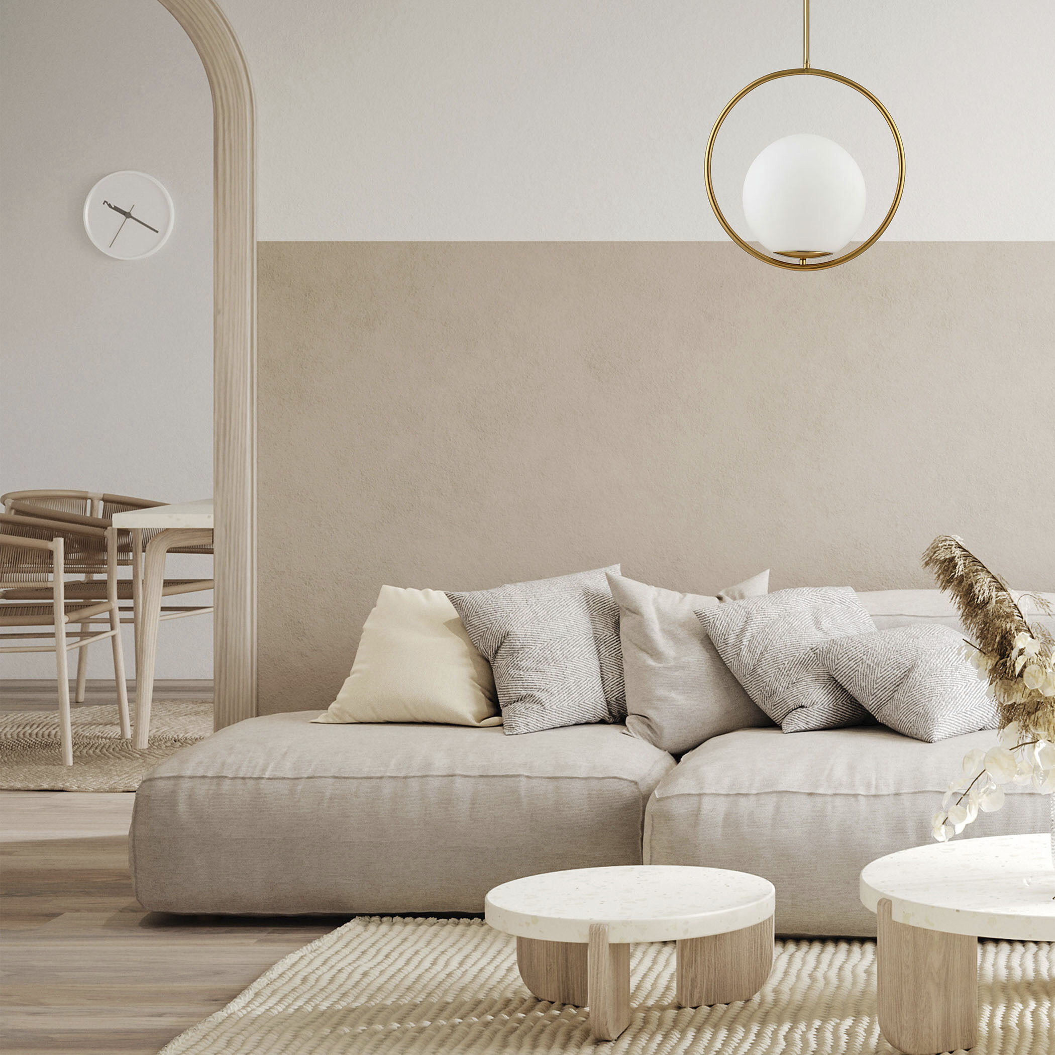 Adrienna 1 Light 15.75 inch Aged Brass Pendant Ceiling Light