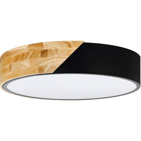 Grimaldino 2 Light 16 inch Natural and Black Semi-Flush Mount Ceiling Light