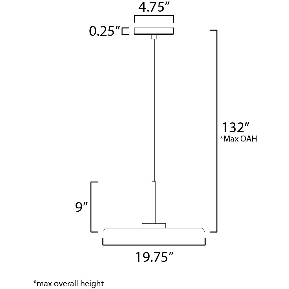 Berliner LED 19.75 inch Antique Copper Single Pendant Ceiling Light