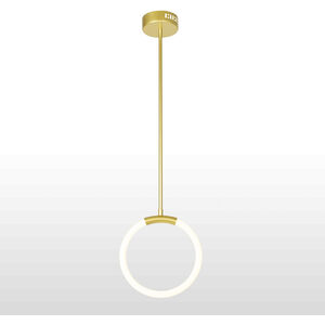 Hoops 1 Light 5 inch Satin Gold Pendant Ceiling Light
