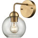 Astoria 1 Light 6 inch Satin Gold Sconce Wall Light