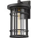 Jordan 1 Light 16.75 inch Black Outdoor Wall Light