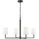 TOB by Thomas O'Brien Danica 4 Light 36 inch Aged Iron Chandelier Ceiling Light