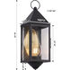 Ashford 1 Light 23 inch Matte Black Outdoor Sconce in Clear Glass, No Wire Pattern, Brass Traditions by Innovations Lighting