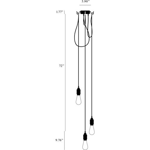 Hooked 3.0 LED 5.91 inch Smoked Bronze Pendant Ceiling Light, Nude