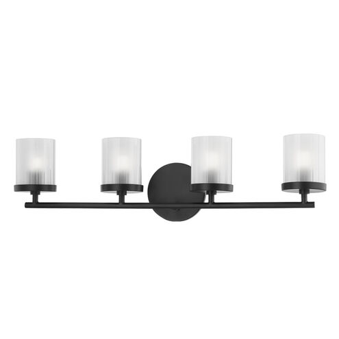 Ryan 4 Light 25 inch Soft Black Bath Bracket Wall Light