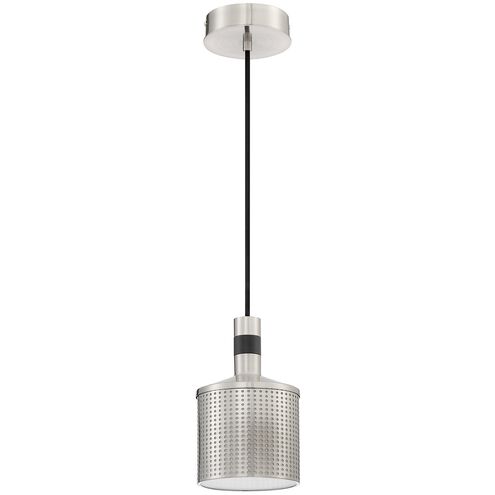 Axis 1 Light 5.5 inch Satin Nickel and Black Pendant Ceiling Light