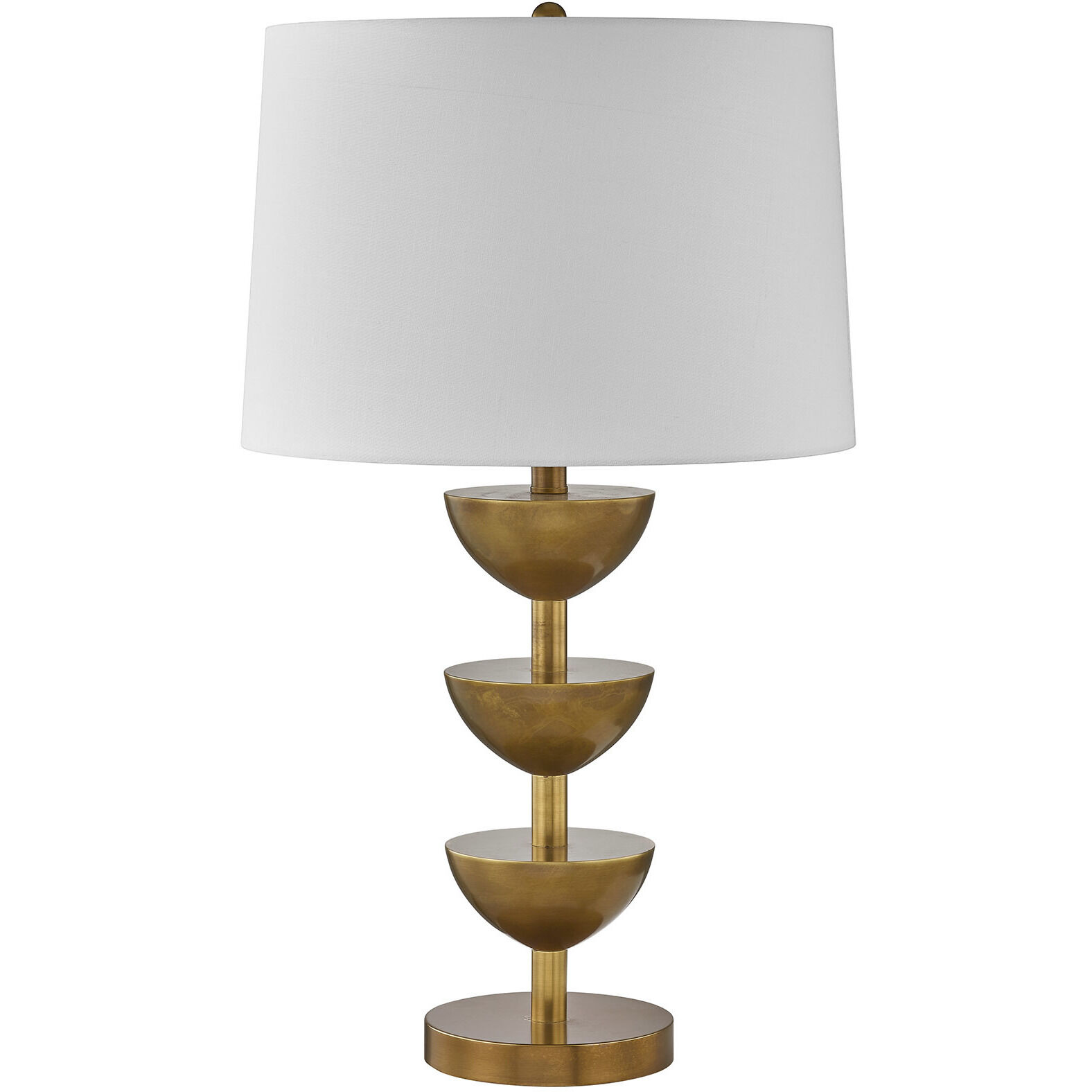 Parson 29 inch 100.00 watt Brass Table Lamp Portable Light, Coco & Dash