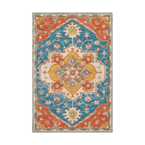 Bonifate 36 X 24 inch Navy/Aqua/Burnt Orange/Mustard/Tan/Beige Rugs