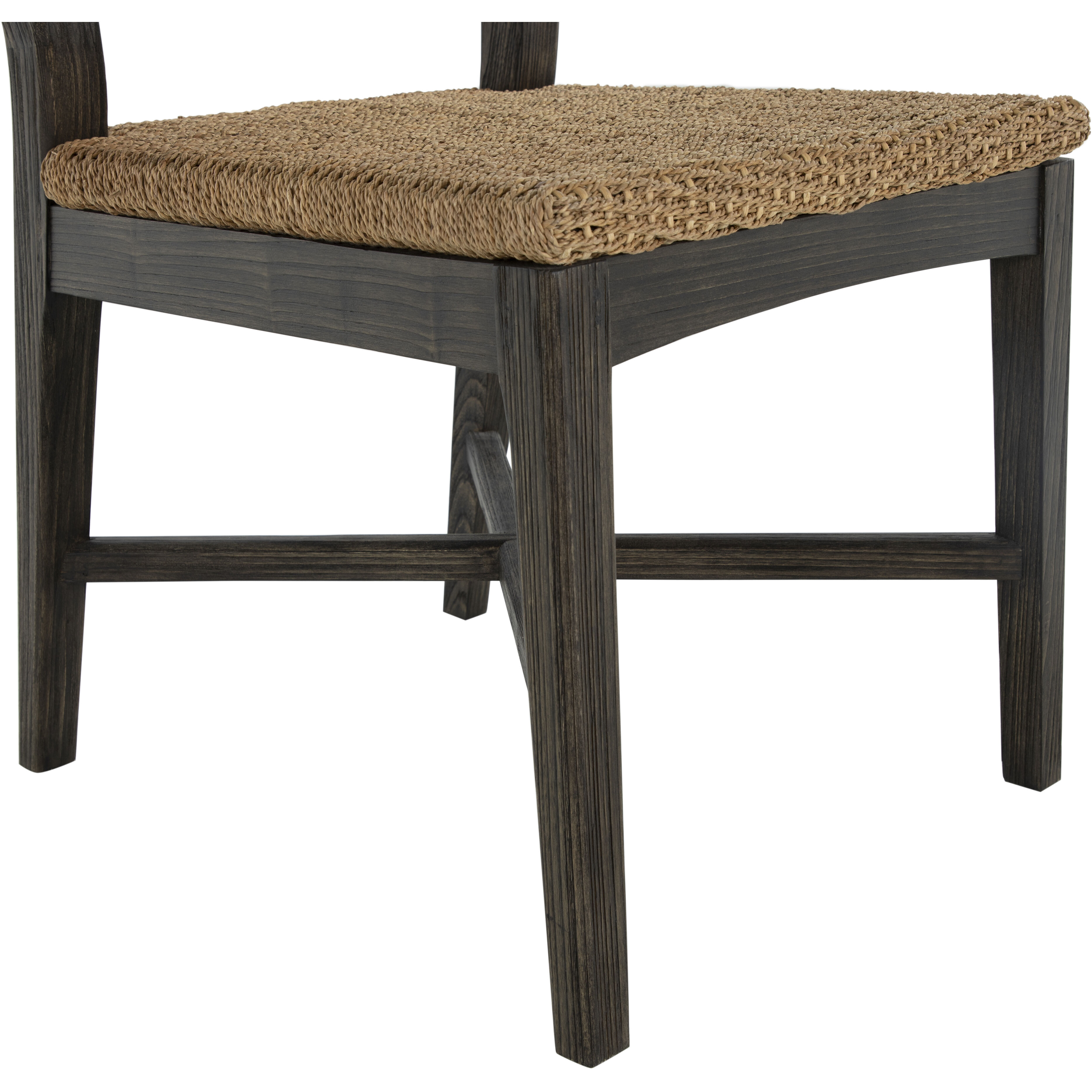 Richard Dark Brown Rubber Wood / Natural Seagrass Occasional Chair