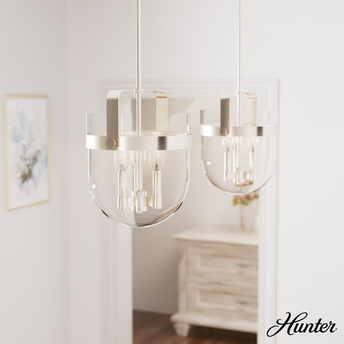 Karloff 3 Light 11.75 inch Brushed Nickel Pendant Ceiling Light