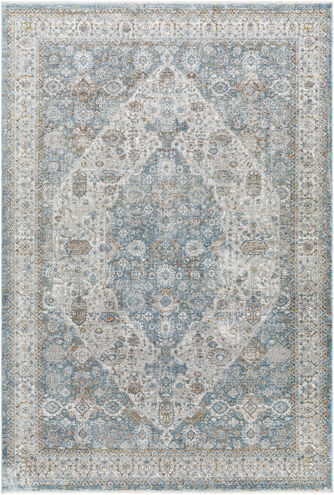 Isfahan 108 X 72 inch Dark Blue Rug, Rectangle