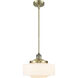 Franklin Restoration Bridgeton 1 Light 12 inch Antique Brass Mini Pendant Ceiling Light in Incandescent, Matte White