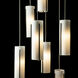 Exos Glass 9 Light 20.5 inch Black Pendant Ceiling Light in Opal, Standard Pipe