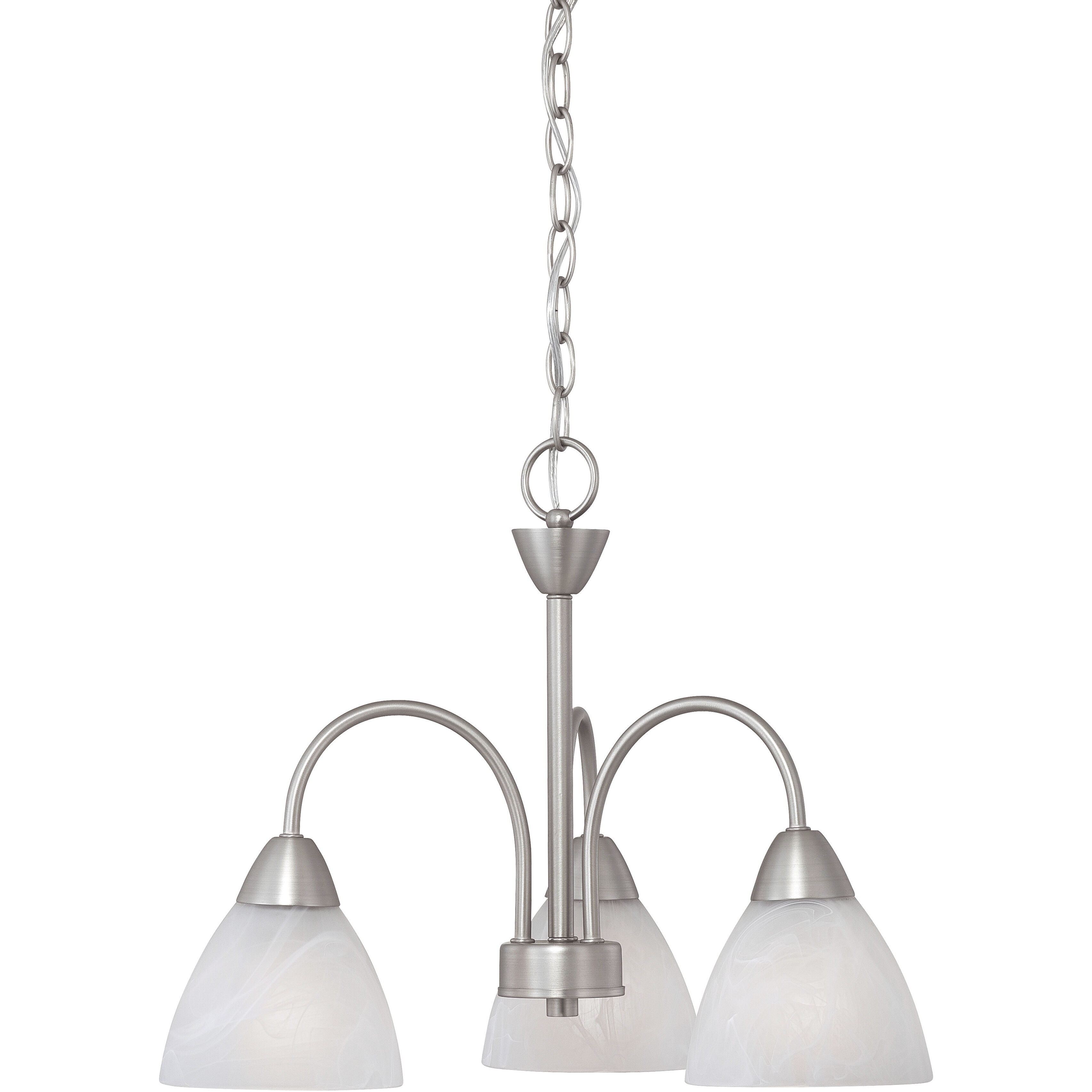 Tia 3 Light 17.75 inch Matte Nickel Chandelier Ceiling Light