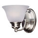 Malaga Wall Sconce Wall Light in Satin Nickel, Frosted