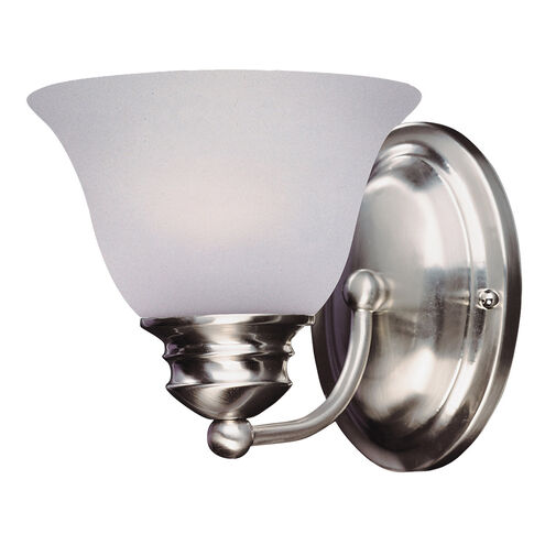 Malaga Wall Sconce Wall Light in Satin Nickel, Frosted