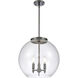 Ballston Athens 3 Light 15.75 inch Matte Black Statement Pendant Ceiling Light in Incandescent, Seedy