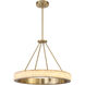 Divinely LED 29 inch Celeste Brass Chandelier Ceiling Light