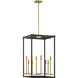 Union Estates 8 Light 18 inch Coal And Soft Brass Pendant Ceiling Light