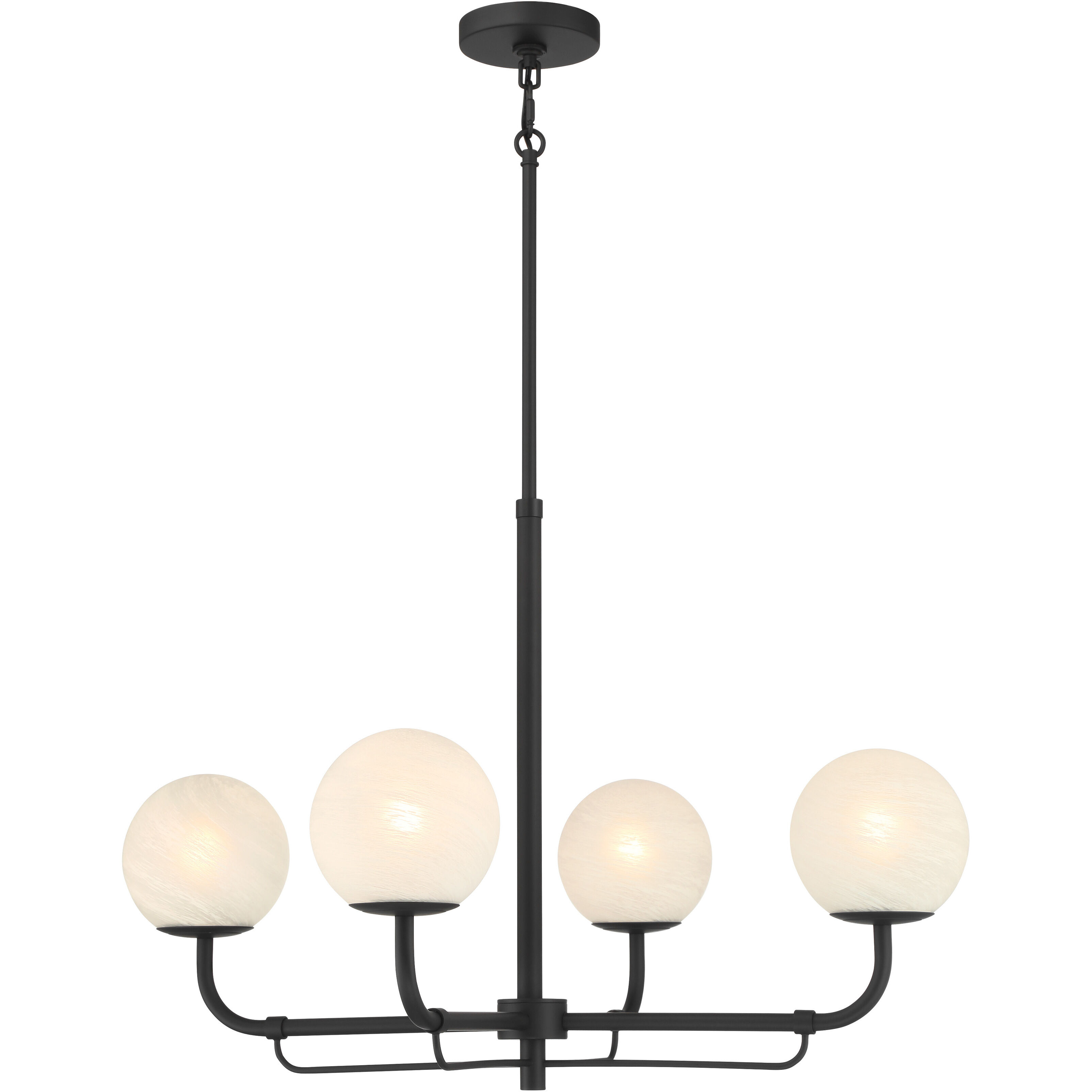 Whitehall 4 Light 30 inch Dark Matte Black Chandelier Ceiling Light