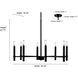 Skyva 8 Light 30.25 inch Matte Black Chandelier Ceiling Light