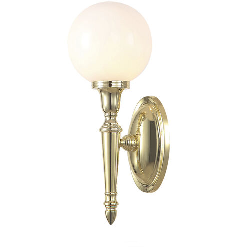 Dryden LED 5 inch Polished Brass Bath Light Wall Light