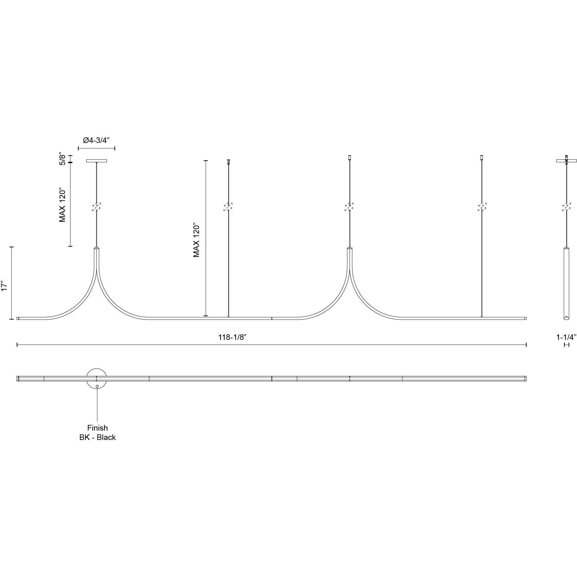 Thread Linear Pendant Ceiling Light