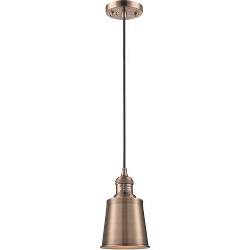 Franklin Restoration Addison 1 Light 5 inch Antique Copper Mini Pendant Ceiling Light in Incandescent, Franklin Restoration
