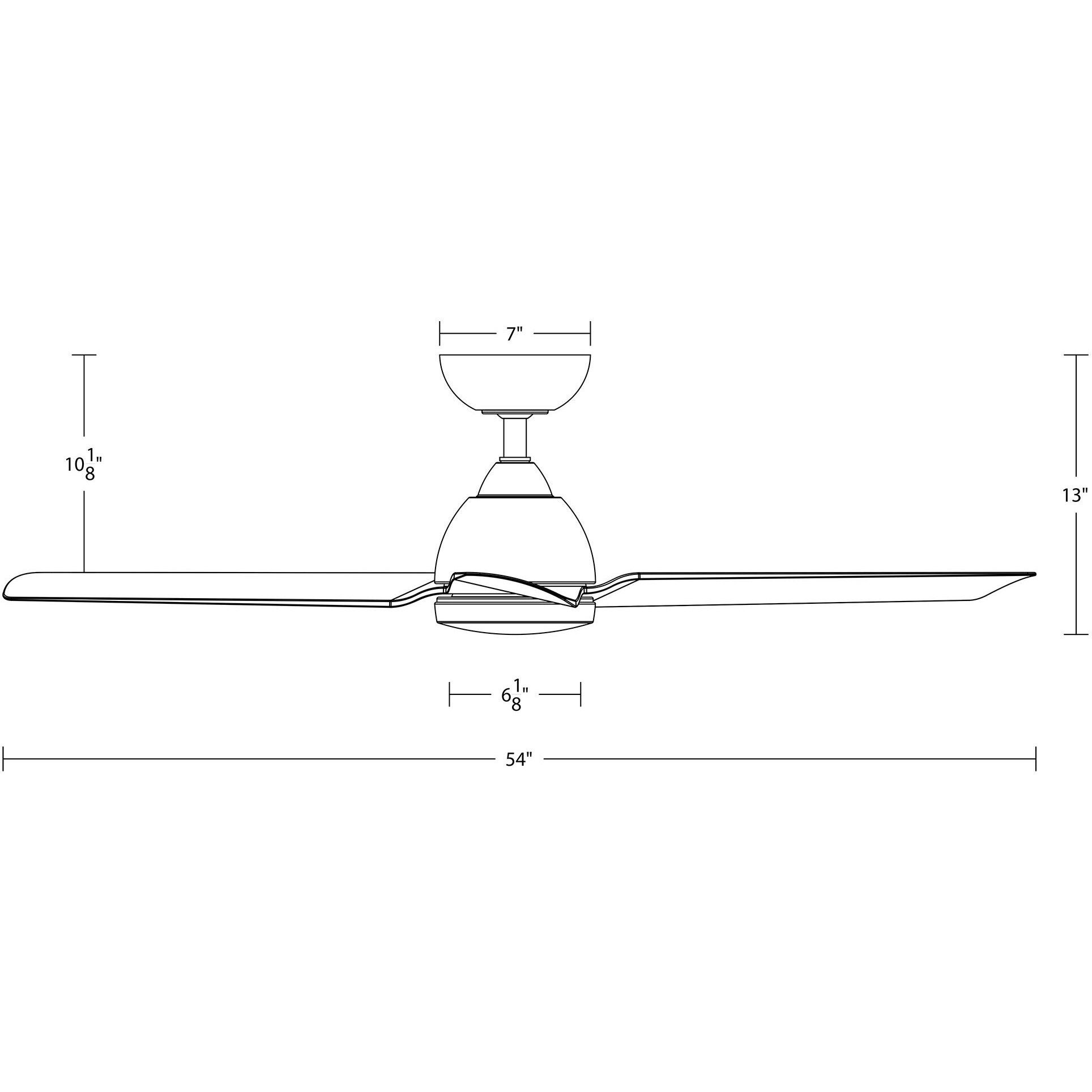 Mocha 54 inch Brushed Aluminum Downrod Ceiling Fans, Smart Fan