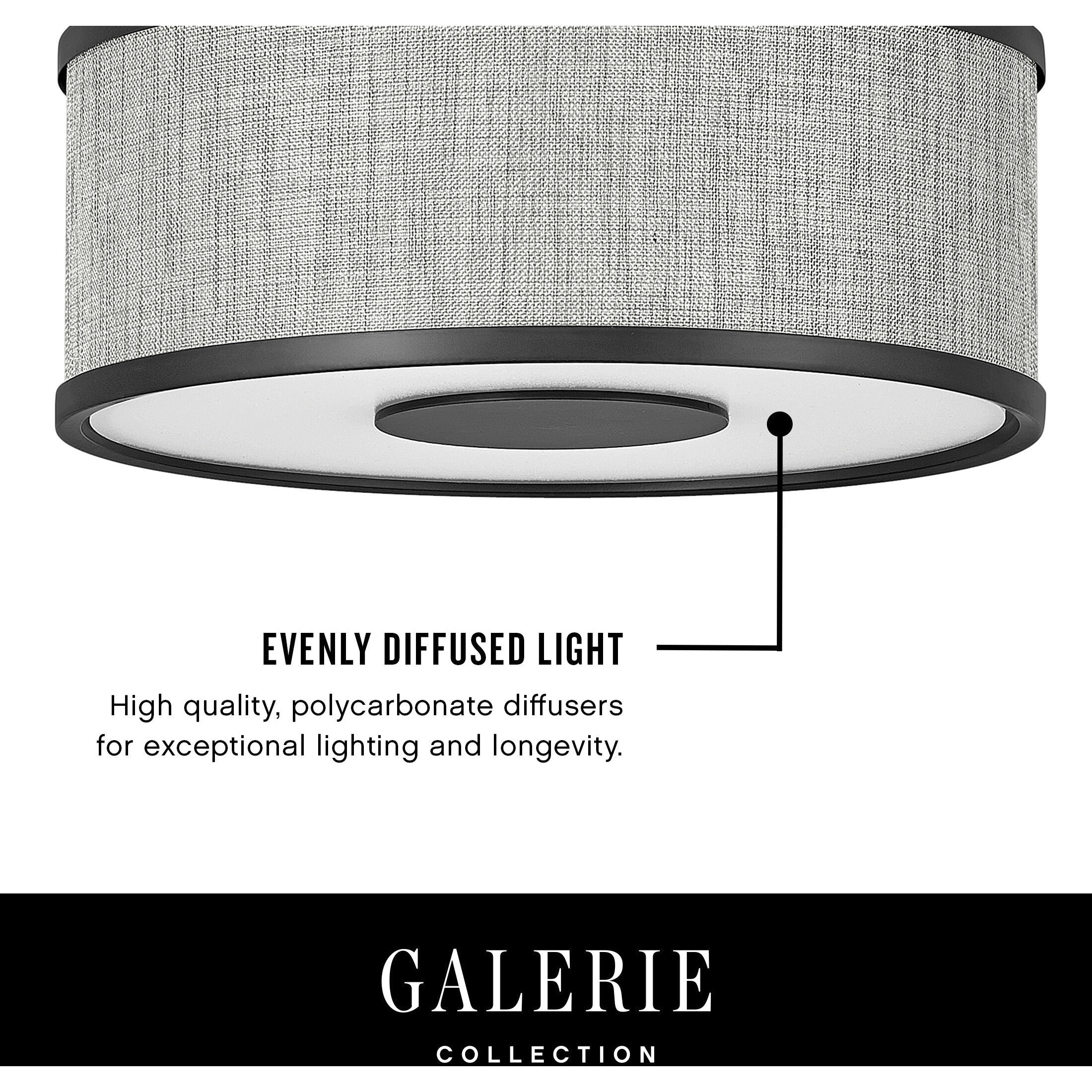 Galerie Halo 4 Light 24.25 inch Brushed Nickel Indoor Flush Mount Ceiling Light