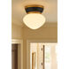 Lucy 1 Light 12 inch Black with Lacquered Brass Flush Mount Ceiling Light