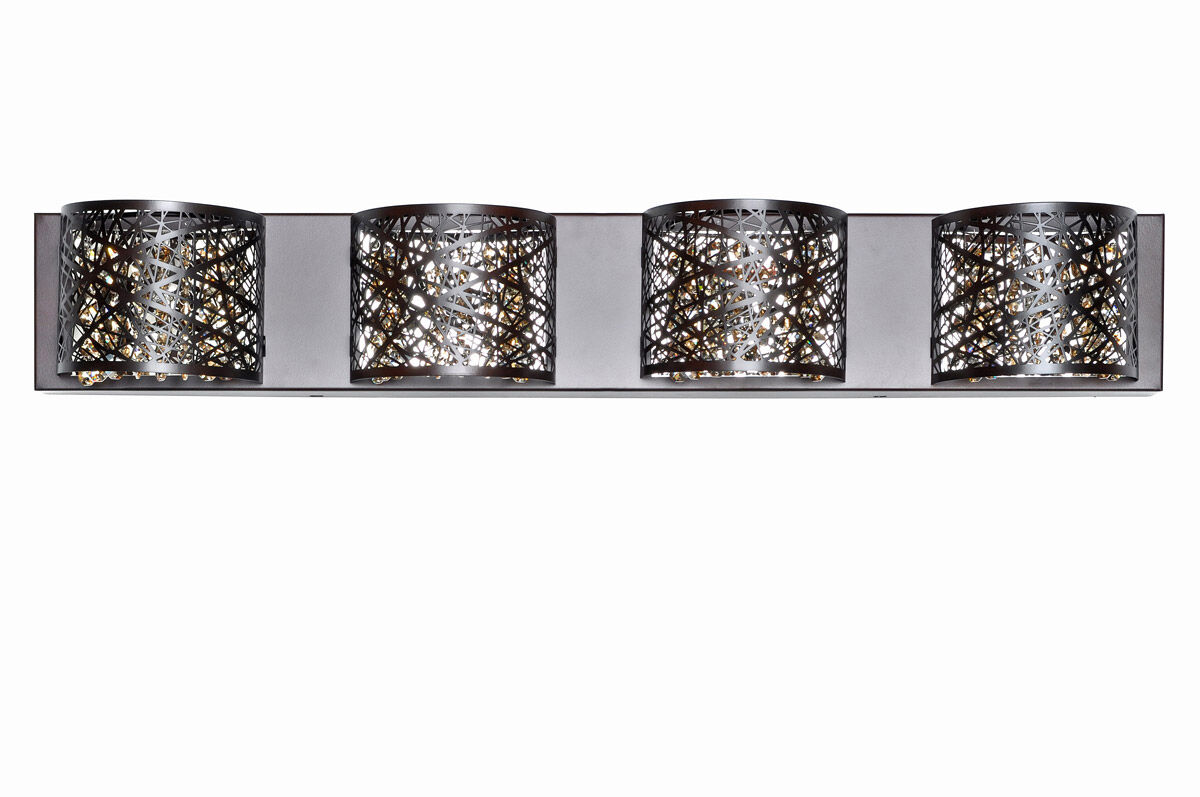 Troy 4 Light 32.75 inch Bronze Bath Vanity Light Wall Light