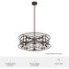 Langwood 4 Light 24 inch Onyx Bengal and Barnwood Chandelier Ceiling Light