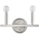 Sawyer 2 Light 12 inch Satin Nickel Vanity Light Wall Light
