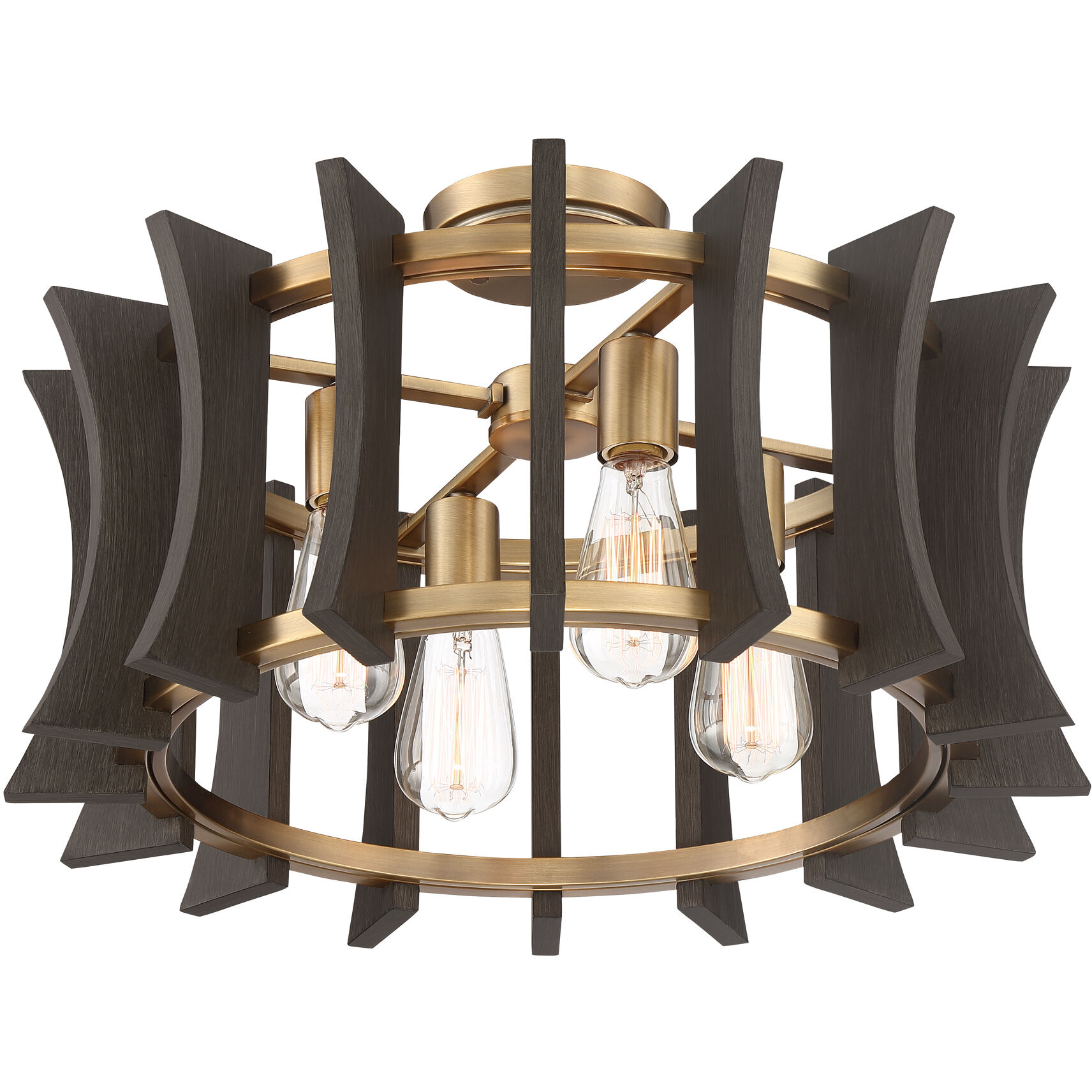 Cordelia 4 Light 21 inch Aged Brass Pendant Ceiling Light