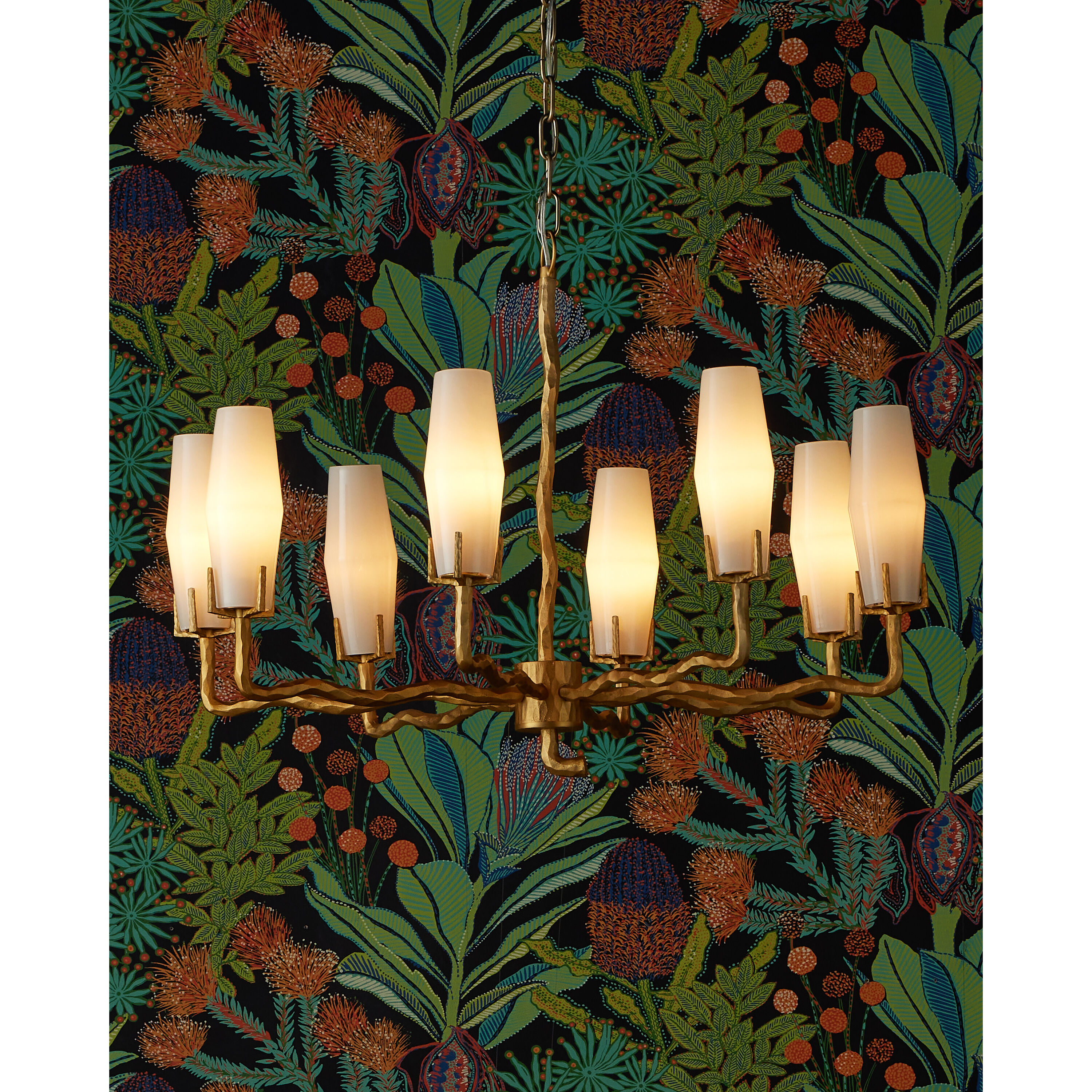 Mathilda 8 Light 36 inch White/Matte Gold Chandelier Ceiling Light