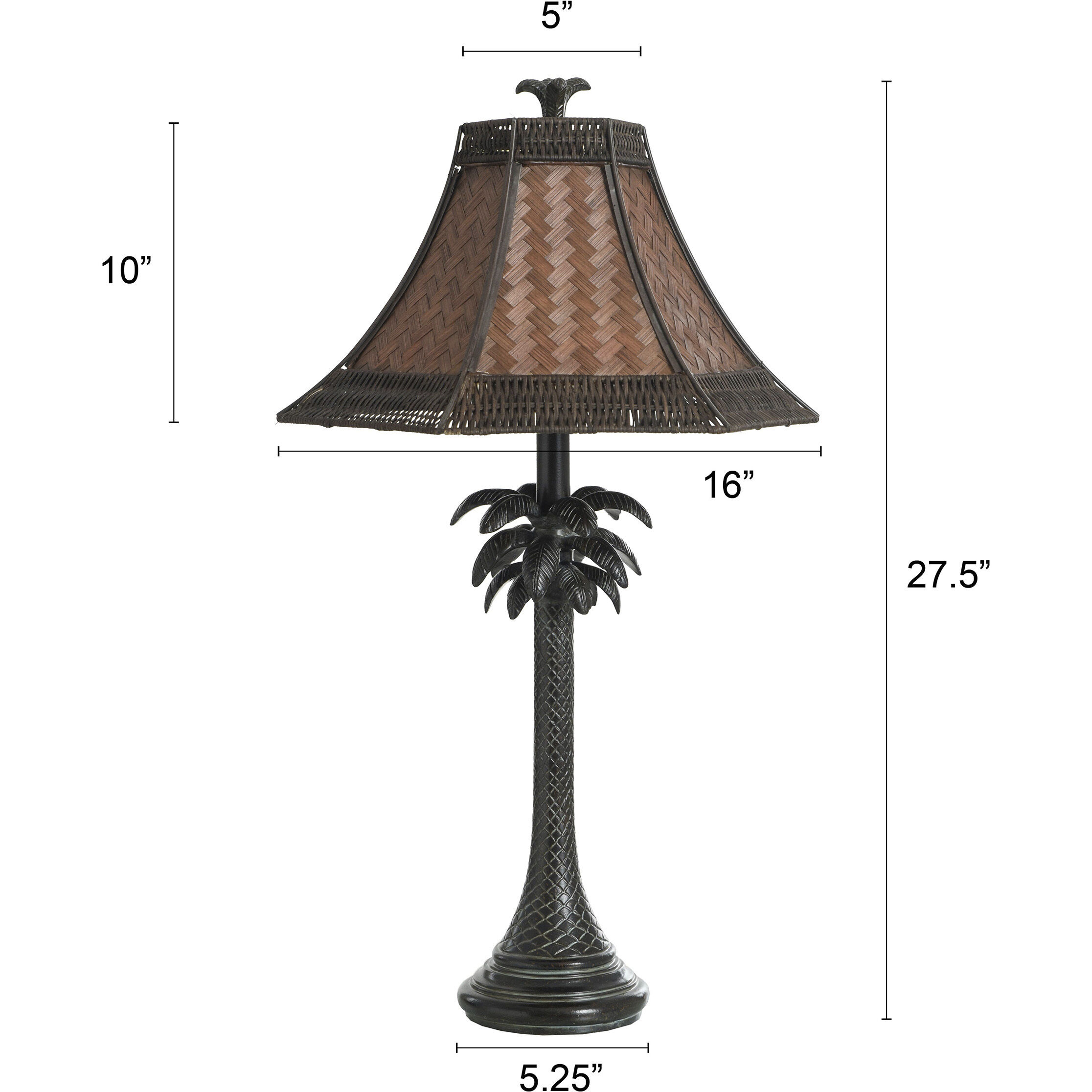 Signature 26 inch 60 watt Dark Brown Table Lamp Portable Light