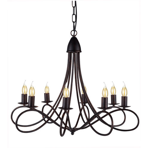 Lyndon 8 Light 28 inch Dark Bronze Pendant Ceiling Light, Urban Classic