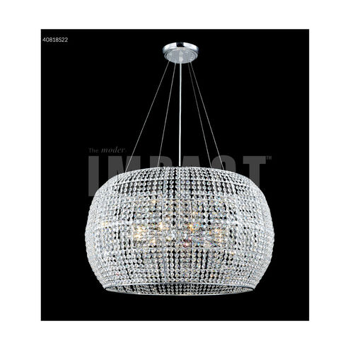 Contemporary 9 Light 27 inch Silver Crystal Chandelier Ceiling Light
