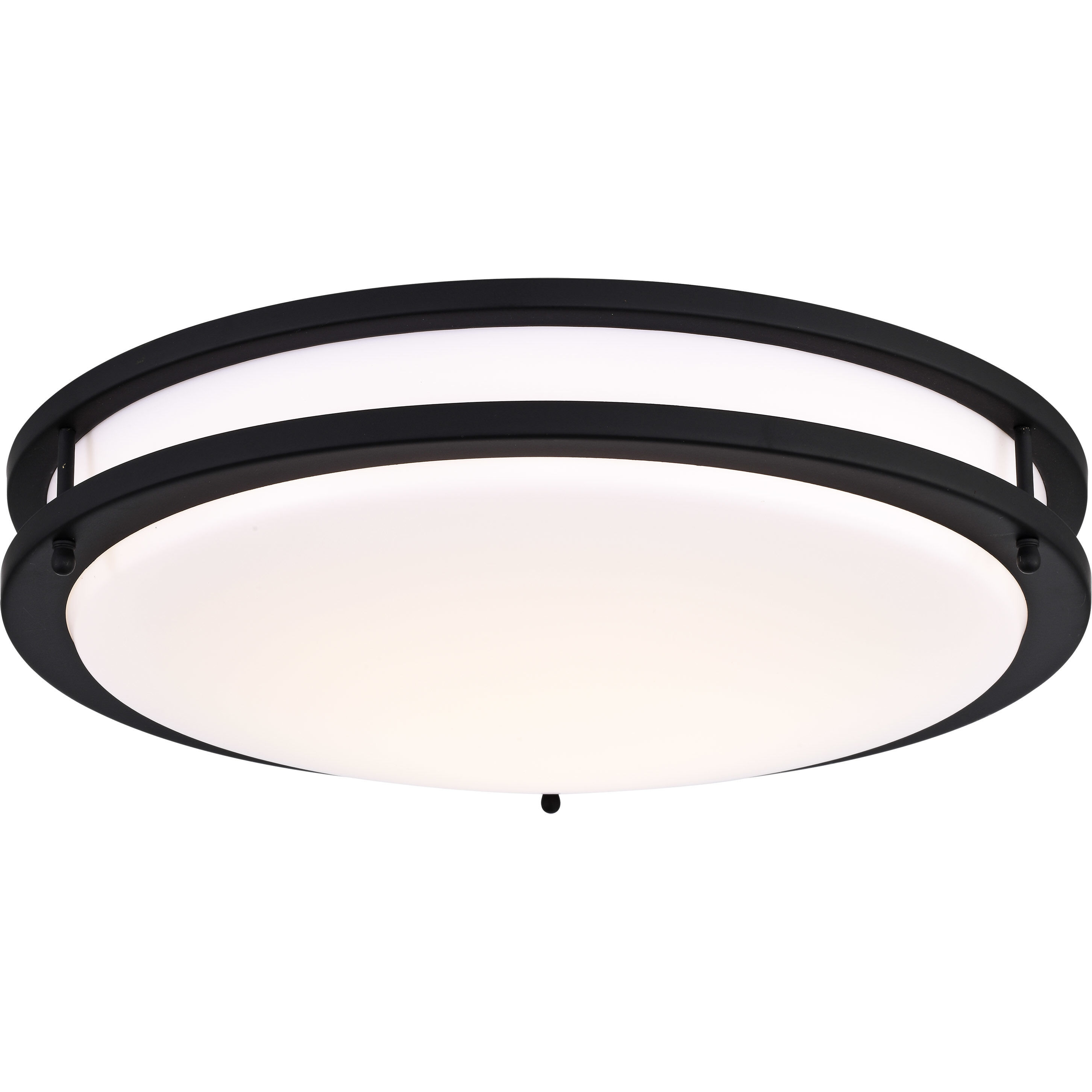 Glamour LED 17 inch Matte Black Flush Mount Ceiling Light