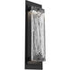 Tabulo LED Textured Black Outdoor Sconce
