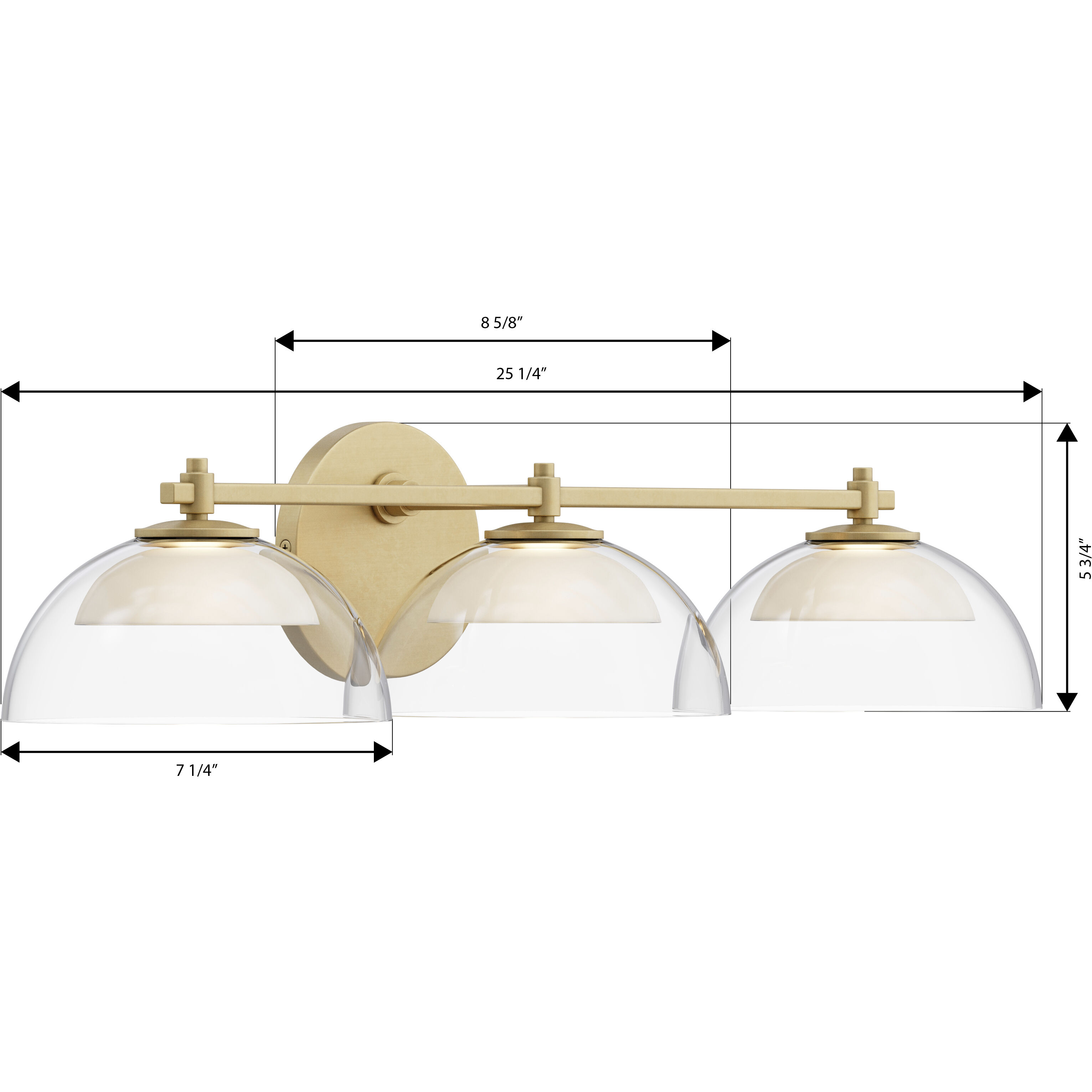 Halwynd LED 25.25 inch Legacy Brass Vanity Wall Light